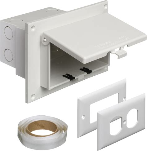 recessed electrical enclosure|recessed exterior outlet.